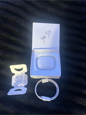 Apple White AirPods Pro with Charging Case and Accessories